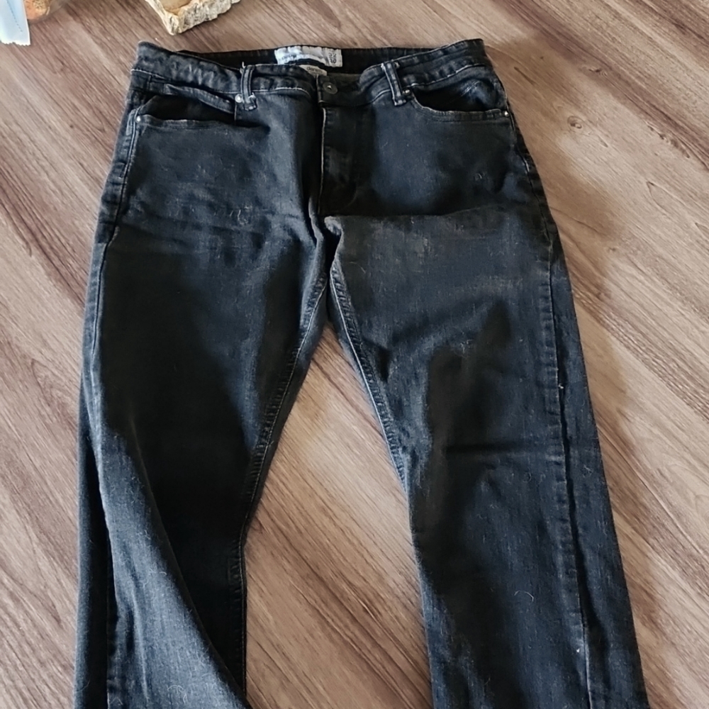 Black denim jeans